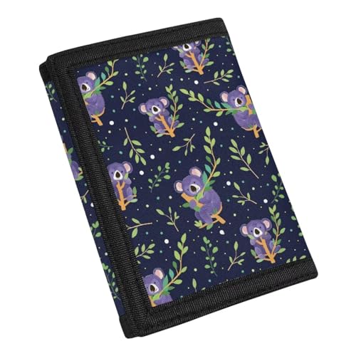Koala Print Wallet for Kids for Teens Trifold Holder Large Capacity Pocket2