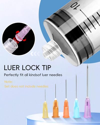 Image of 60ml Luer Lock Syringe without Needle - 60cc Plastic Syringes, Sterile, Individually Sealed, Pack of 50