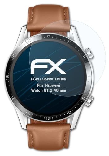 atFoliX Screen Protection Film compatible with Huawei Watch GT 2 46 mm Screen Protector, ultra-clear FX Protective Film (3X)