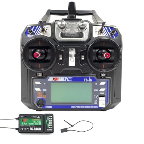 Image of FS-i6 6CH 2.4GHz AFHDS RC Transmitter w /FS-iA6B Receiver for RC Multirotor Helicopter Airplane Glider Quadcopter