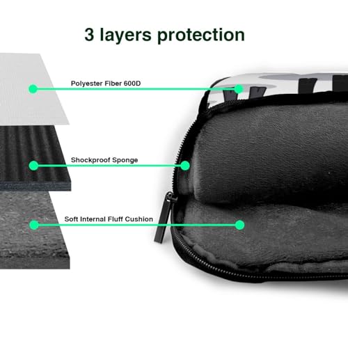 Maletín para laptop unisex con oveja blanco y negro 15.6 pulg miniatura 5