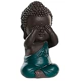 HOGAR Y MAS Figura Buda Monje Bebe Monos SABIOS 5,5X5X10,5CM - Azul...