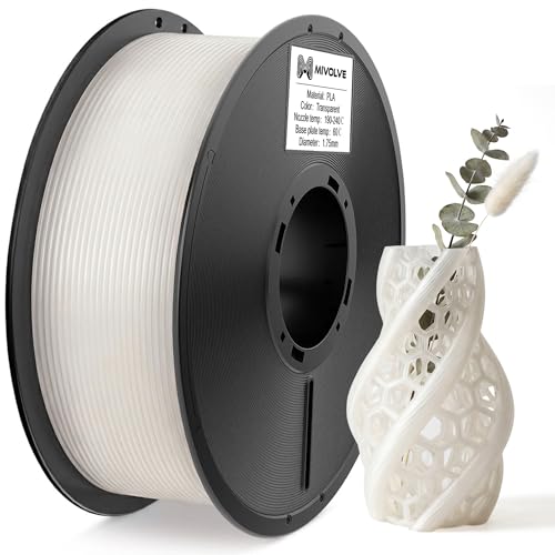 MIVOLVE PLA Filament 1.75 mm - Hohe Präzision Hohe Geschwindigkeit 3D Drucker Filament - 1KG 3D Drucken Filament Spule Geeignet Für Die Meisten FDM 3D Drucker (Milchig 1 kg)