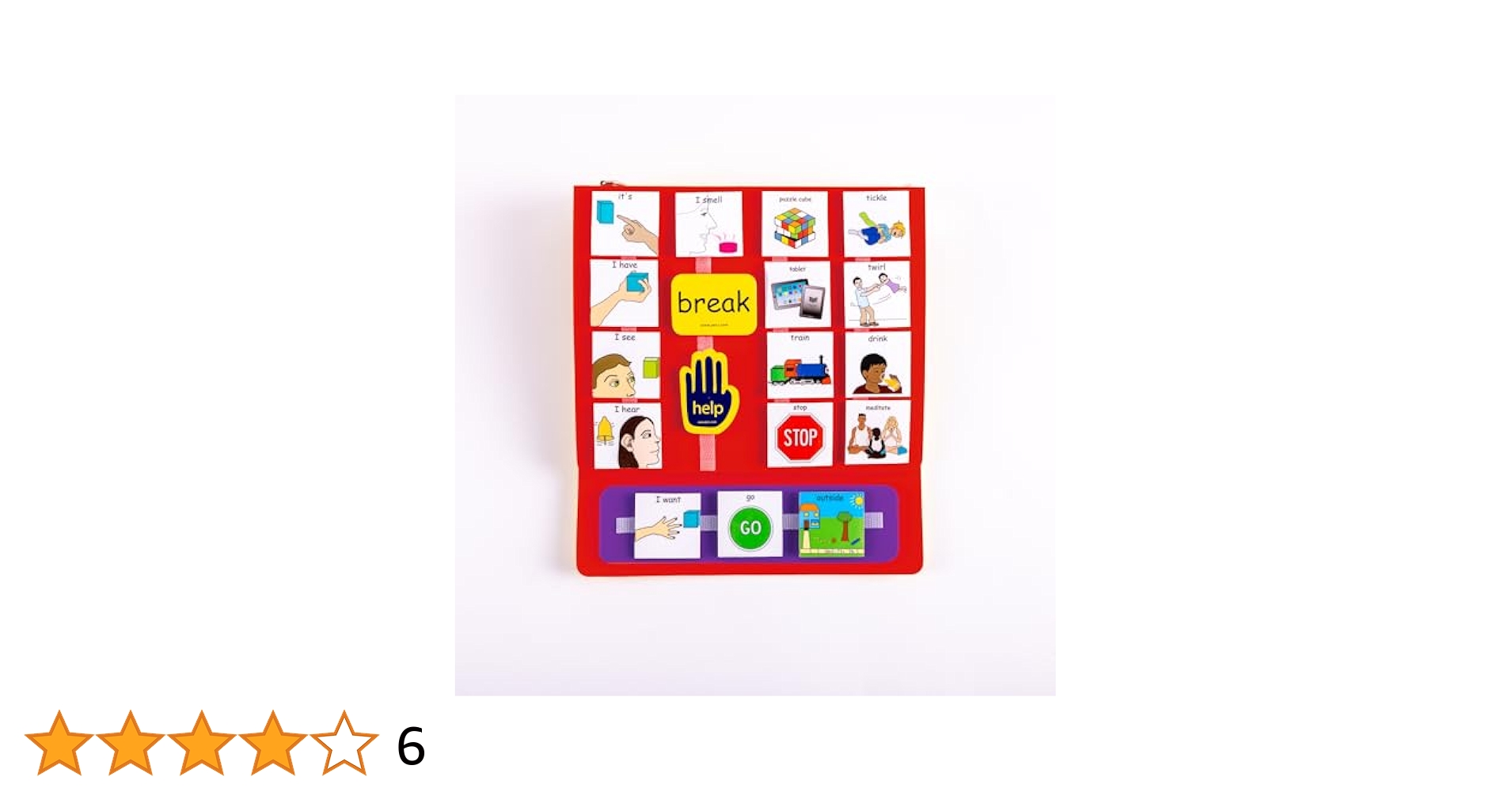 Large PECS Insert Pages - Set Of 6 For Communication Books With Color-Coded Tabs