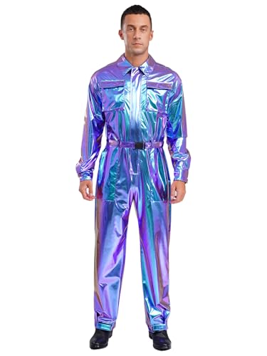 Salopette disco hommes Lejafay costume vintage pour vos soirées à thème années 70 et Halloween