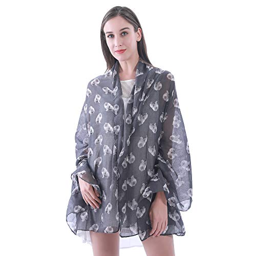 Pomeranian Dog Print Women's Scarf Shawl Wrap Lightweight4