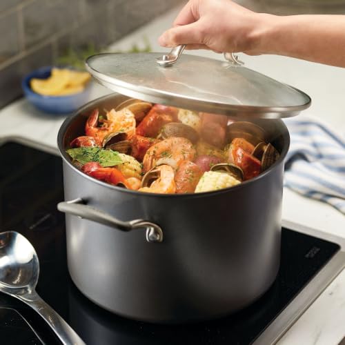 Image of Circulon A1 Series Nonstick Induction Stockpot with Lid, 8-Quart, Graphite