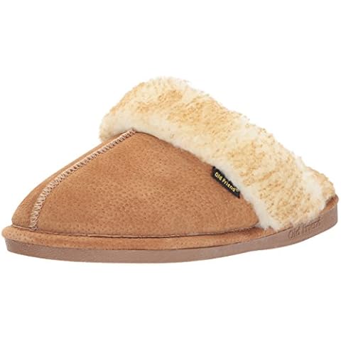 Old Friend Women's Buffy Scuff Slipper, Tan, 9 M US Cover
