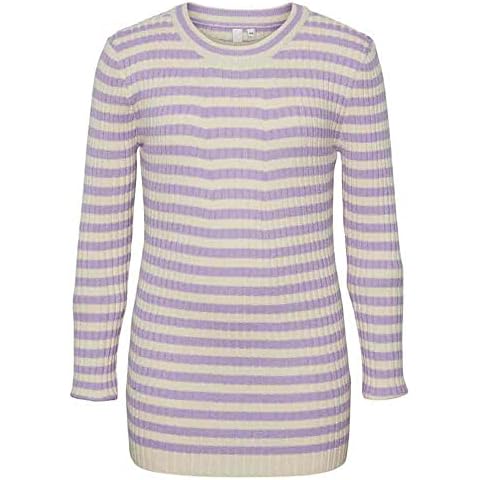 Camiseta de Manga Larga PIECES Lpcrista LS O-Neck Knit TW Noos BC Cover