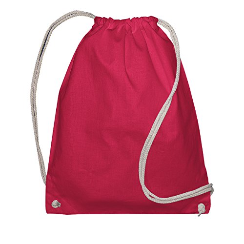 Jassz Bags - Sac de gym avec cordon de serrage (Lot de 2) (Taille unique) (Rouge)