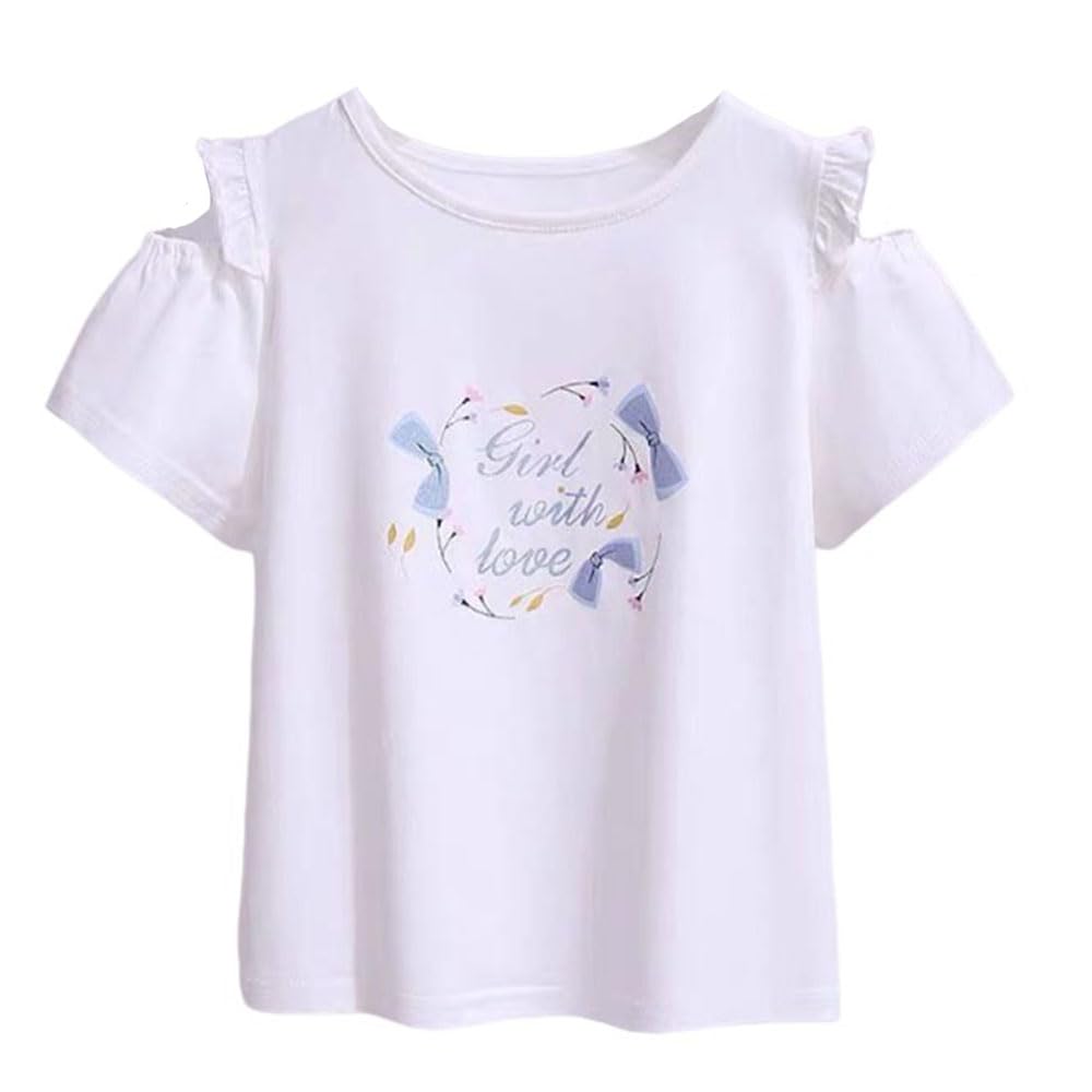 あきな☆！　女の子　子供服　夏服　半袖　Tシャツ　100サイズ　まとめ売り RandS tシャツ RandS 肩あきデザインコンパクトT キッズ 半袖