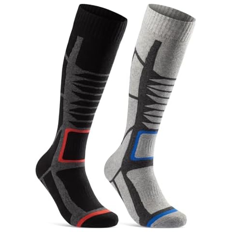 2 Pairs of Men's & Women's Ski Socks Cover