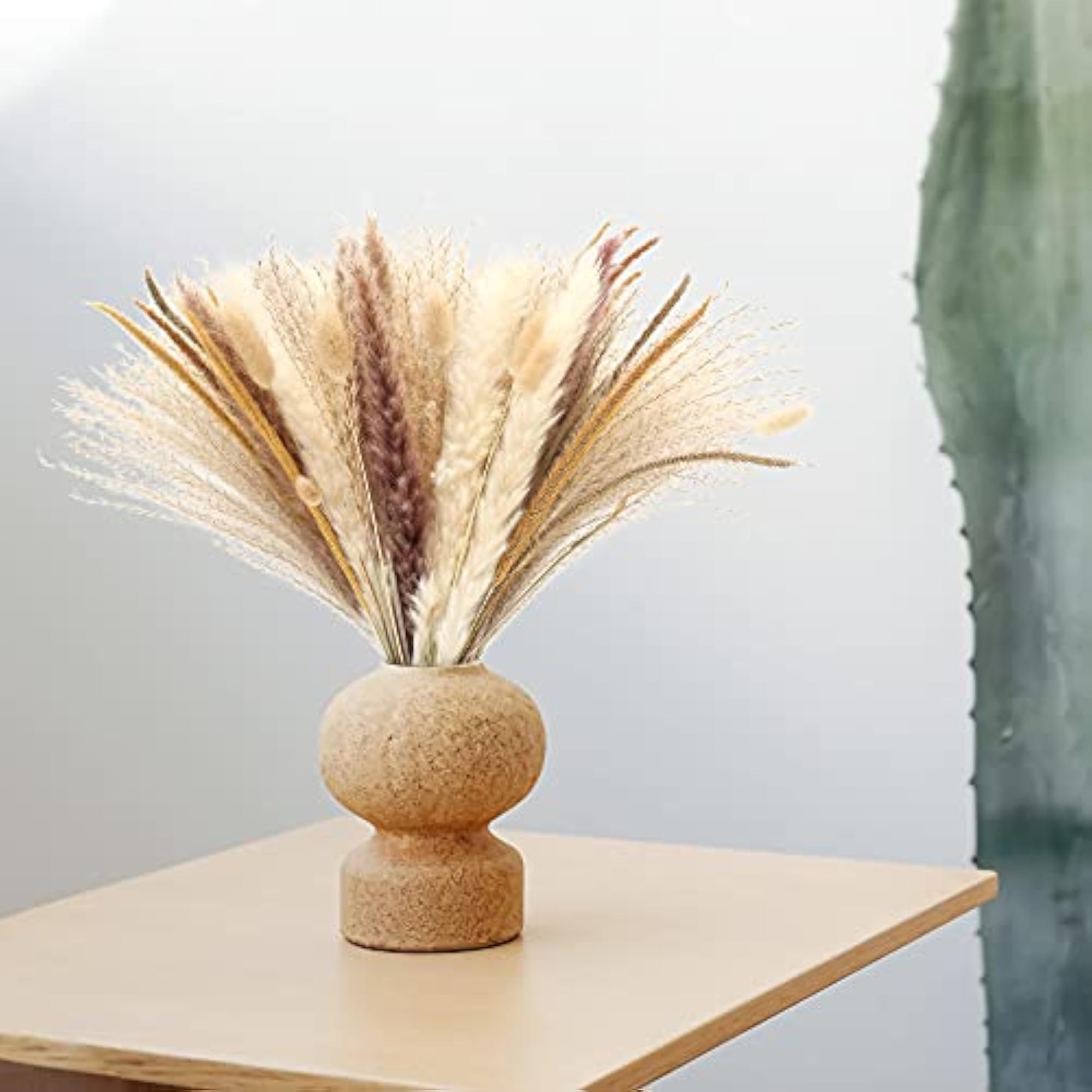 Dried Pampas Grass, 17" Natural Decor for Home
