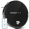 TECBOT S1 Robot Vacuum Cleaner Slim 120Mins Runtime 2 in 1 Robot Sweeping or Mopping Self Charging WiFiAppRemote Control Robotic Vacuum Cleaner for Home Pet Hair Hard FloorsBlack