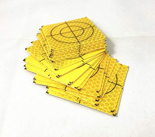 New 100PCS Yellow Reflector Sheet 40 x 40 mm Reflective Target for Total Station