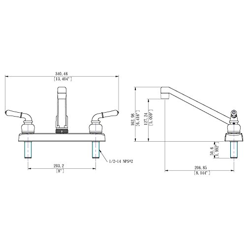 Laguna Brass 1300Cp Rv Mobile Home Non-Metallic Swivel Kitchen Sink Faucet Chrome Finish #TOP2