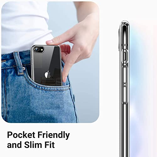 TORRAS Crystal Clear iPhone SE 2022 Case, iPhone SE 2020 Case [NO.1 Anti-Yellow] [5.0 Drop Protection] iPhone SE 3 Case 3rd Gen Slim Thin iPhone SE 2022 Phone Case Cover 5G for iPhone SE3/8/7 Clear