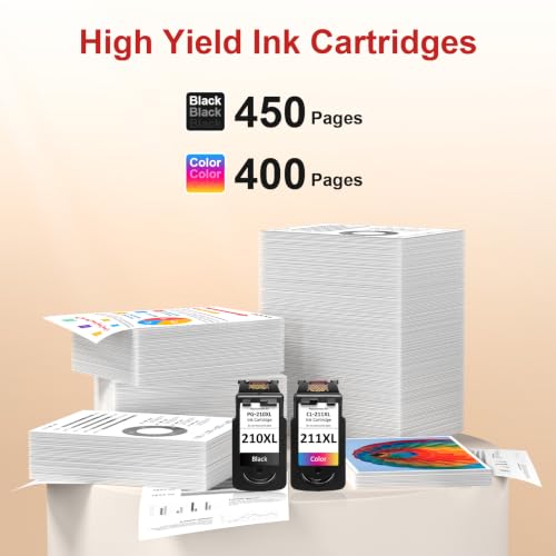 Image of 210 211XL Compatible for Canon 210 XL and 211 XL Ink Cartridges Combo Pack