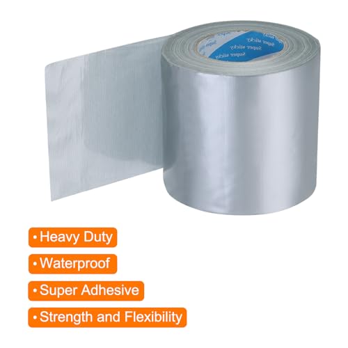 Image of uxcell Heavy Duty Duct Tape, 3 Inch x 55 Yard Waterproof Flexible Hand Tear Strong Adhesive Duct Tapes for Crafts DIY, Fixing, Repairs, Silver