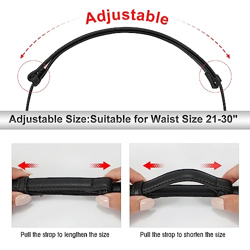 SUOSDEY Girls Thin Leather Belt for Dresses, Jeans, Pants - Skinny Waist Western Belt for Kids3