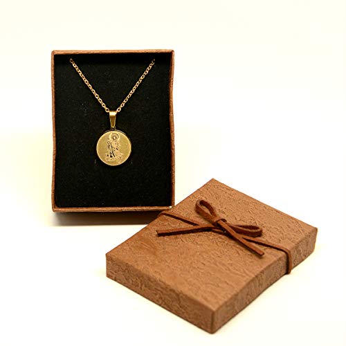 AA Stainless Steel St. Jude Thaddeus Pendant with Prayer and 22" Chain - Image 3