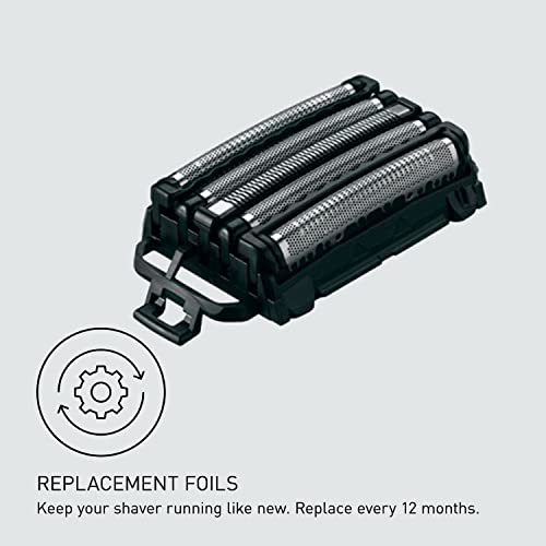 Image of Panasonic Arc5 Electric Razor for Men ES-LV67-K + Replacement Outer Foil WES9173P, Wet Dry 5-Blade Shaver with Intelligent Shave Sensor and 16D Flexible Pivoting Head, ES-AM67-K, Black