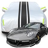 ✔【FUNZIONE】: È anti-sole per mantenere l'auto fresca d'estate, resistente al gelo e alla neve d'inverno, protegge da sole, pioggia, polvere, foglie cadute e graffi in primavera e autunno. È molto adatto per interni ed esterni.