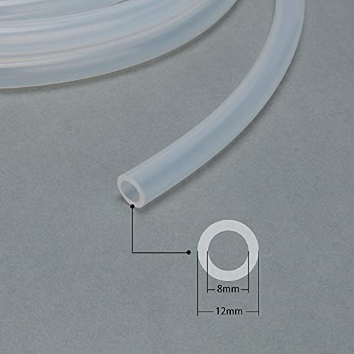 Image of stonylab Silicone Tubing, High Temp Pure Natural Silicone Tube, 7 /16 inch OD 5 /16 inch ID, Highly Elastic and Strong, for Laboratory Use, 10 Feet