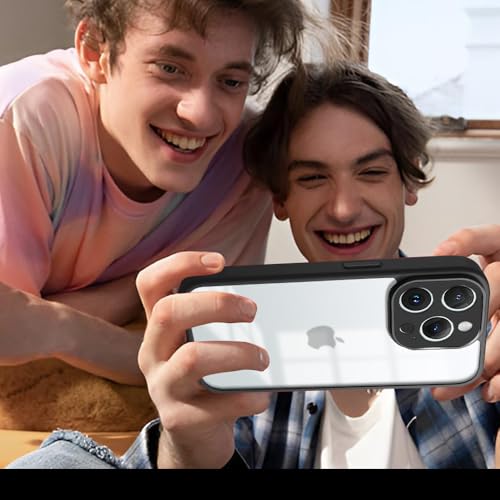 Image of KARWANBack Cover |Shockproof Bumper Case | Full Camera Protection | Raised Edges | Super Soft Side TPU | Bumper Case for iPhone 15 Pro - Black