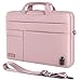 DOMISO 14 Pouces Grande Sacoche pour Ordinateur Portable Housse avec Port de Chargeur USB Externe Sacoche Bandoulière pour Ultrabook/Netbook/HP 14 / Lenovo Yoga 520 / ASUS/Acer, Rose