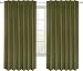 Blackout Room Darkening Curtains Window Panel Drapes - Olive Color 2 Panel Set 52 inch wide by 63 inch long each panel 7 Back Loops per Panel 2 Tie Back Included - by Utopia Bedding