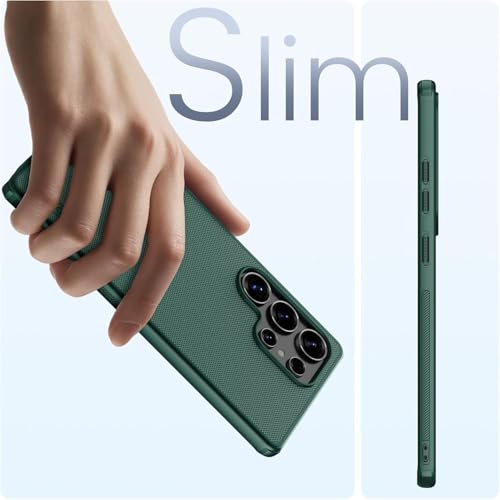 Image of Nilkin Slim Matte Series case for Samsung Galaxy S25 Ultra (S25-ultra), Shockproof and Scratch-Resistant, Lightweight Case for (S25Ultra) Black (Green, S25 Ultra)