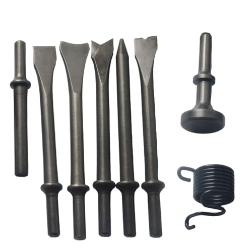 RGYBAO Heavy Duty Smoothing Air Hammers Pneumatic Chisels Bits Tool Pneumatic Chisels with Spring for Construction Repair Task