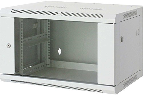 Preisvergleich Produktbild Kab24® Netzwerkschrank Serverschrank Wandhehäuse Netzwerk Wandschrank Wandverteiler SOHO Schrank grau 19 Zoll 6 HE H:37 x B:60 x T:45cm