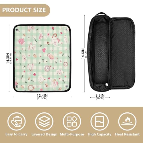 Bolsa de viaje para herramientas de cabello resistente al calor miniatura 4