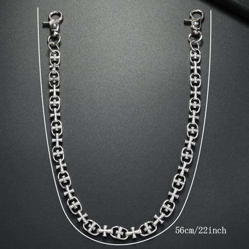 Image of Gothic Pants Chain Wallet Keychain Edgy Punk Hip Hop Waist Accessory for Jeans, Streetwear Women Men