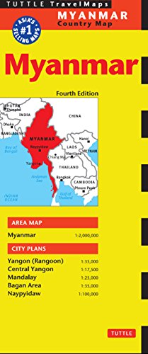 Myanmar Travel Map Fourth Edition: (Burma Travel Map) (Periplus Travel Maps) #TOP9