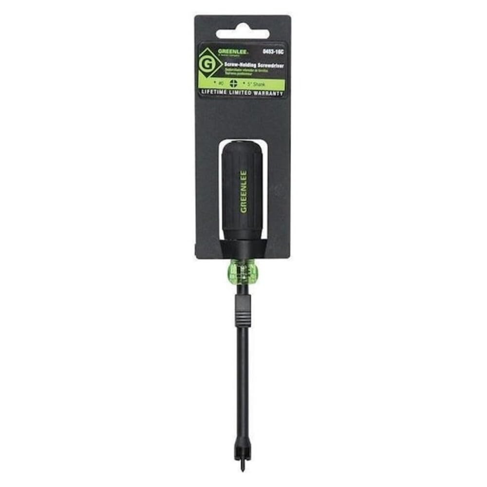 Greenlee 0453-16C Screw Holding Screwdriver, Phillips Tip #0, green