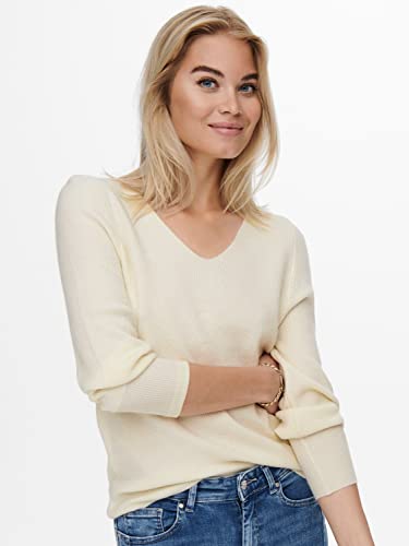 ONLY Damen Onlatia L/S V-hals sweater Knt Noos Pullover, Whitecap Gray, XS EU – Ansicht 6