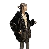 [エイチユーエー] レディース　裏起毛パーカー　ブラック　L