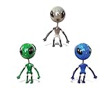 CoTa Global Alien Refrigerator Bobble Magnets Set of 3 - Assorted Color Fun Cute Science Fiction Space Aliens Bobble Head Magnets For Kitchen Fridge, Home Decor, Cool Office & Decor Novelty - 3 Pack