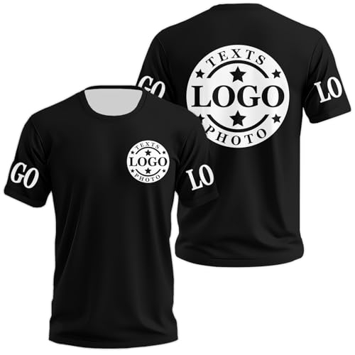 Custom T Shirts for Men Custom Tshirts Unisex Add Text Logo Photo Personalized Tshirts Customized T Shirts Front Back