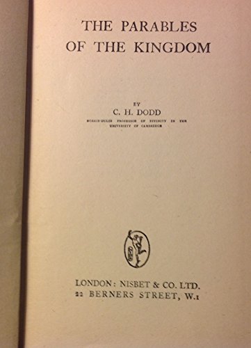 The Parables of the Kingdom B000XT0ROW Book Cover