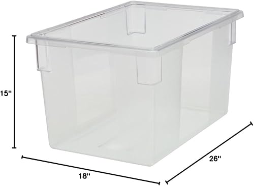 Miniatura 2 de Rubbermaid - Caja Tote para alimentos, producto comercial para restaurante, cocina y cafetería, 21.5 galones, transparente (FG330100CLR)