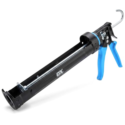 OX Pro 28oz Caulking Gun - Heavy Duty Steel Frame 12:1 Ratio