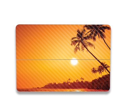 Image of MightySkins Carbon Fiber Skin Compatible with Microsoft Surface Laptop Studio 2 (2023) Full Wrap Kit - Sunset Dreams | Protective, Durable Textured Carbon Fiber Finish | Made in The USA