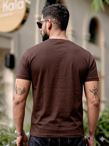 Image of RodZen 100% Pure Cotton Round Neck Regular Fit Plain Solid Half Sleeve T-Shirt Combo for Men & Boys (Pack of 2,3,4 Available in Size S to 2XL)