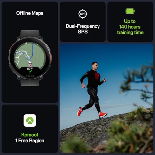 Image of POLAR Sport Watch with GPS, Heart Rate Monitor, and Extended Battery Life, SmartWatch for Men and Women, Offline Maps, Running, Triathlon Watch