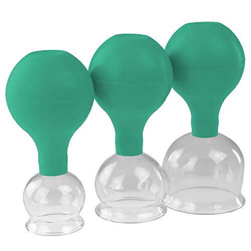 Preisvergleich Produktbild Pulox Schröpfgläser Set 40 / 52 / 62mm (3er Set, Grün)