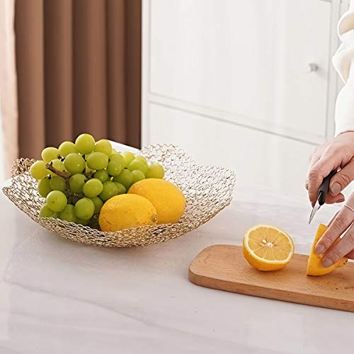 Decorative Bowls For Home Decor And Centerpieces - Gold Vegetable Fruit Bowl For Kitchen Counter, Table Centerpieces For Dining Room And Living Room Decor, Fruit Basket For Kitchen (Small) #TOP2